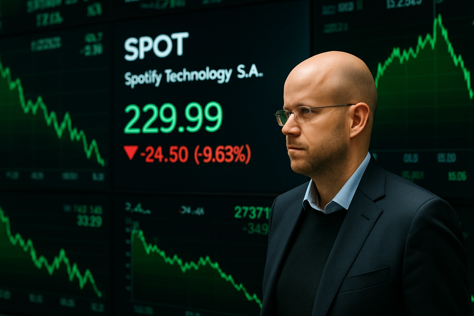 60 miljarder försvann när Ek avgick från Spotify