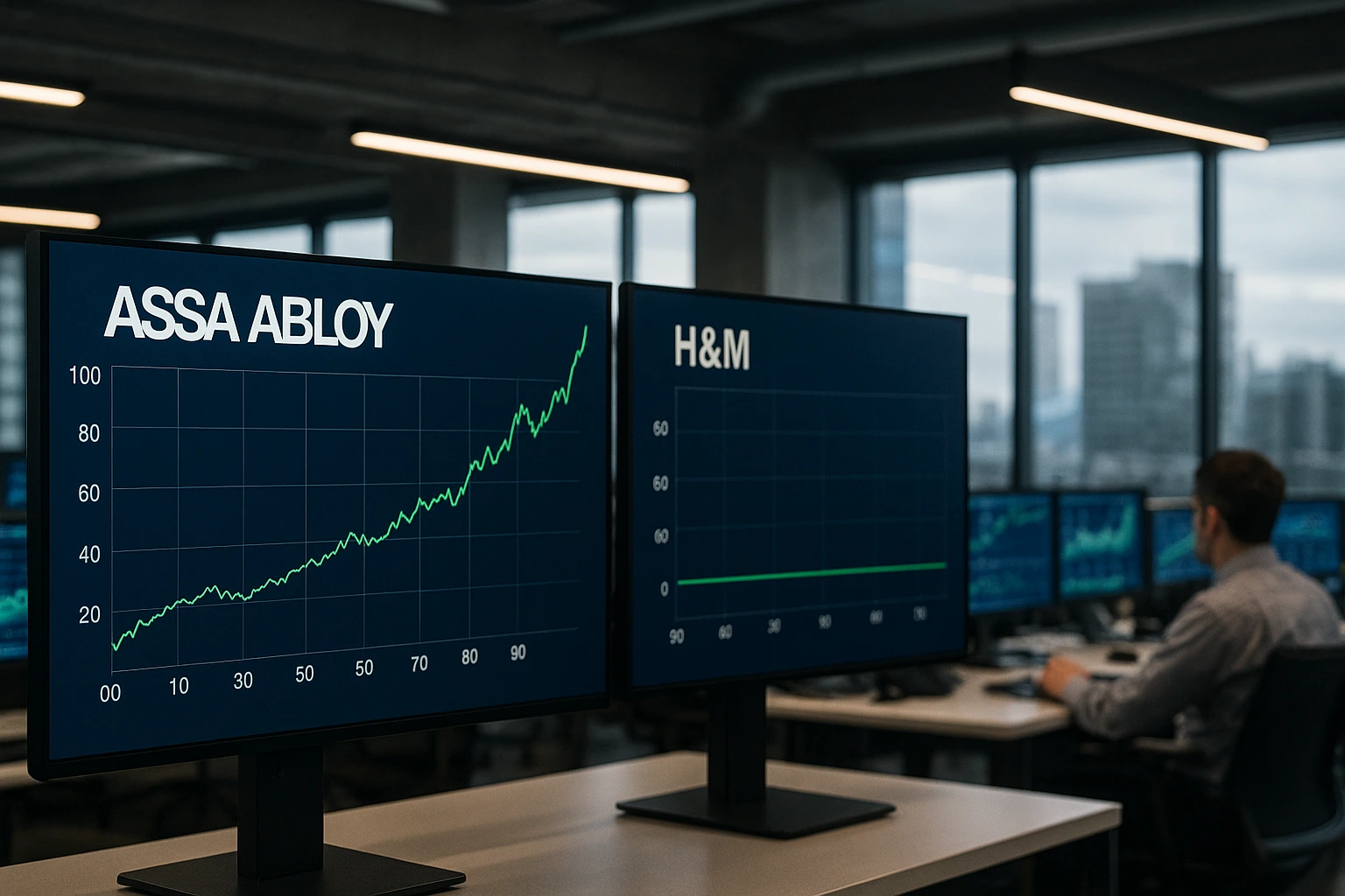 Assa Abloy aktiekurs rusar 1 200 procent medan H&M står still
