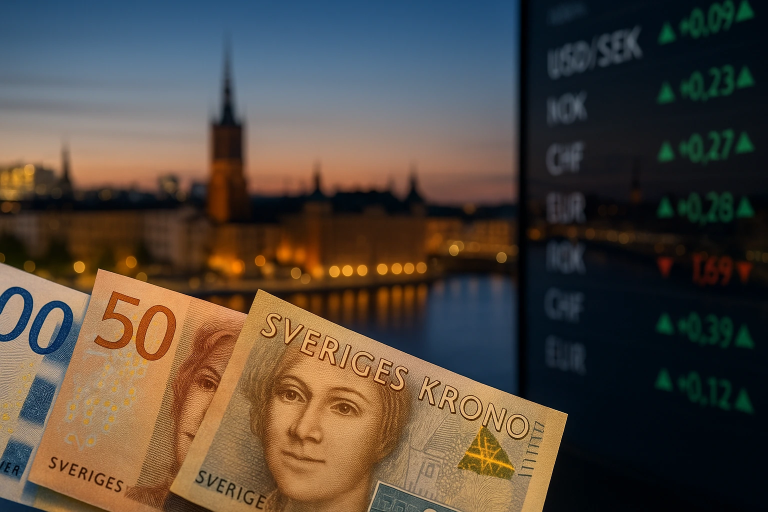 Svenska kronan fortsatt valutavinnare mot dollarn