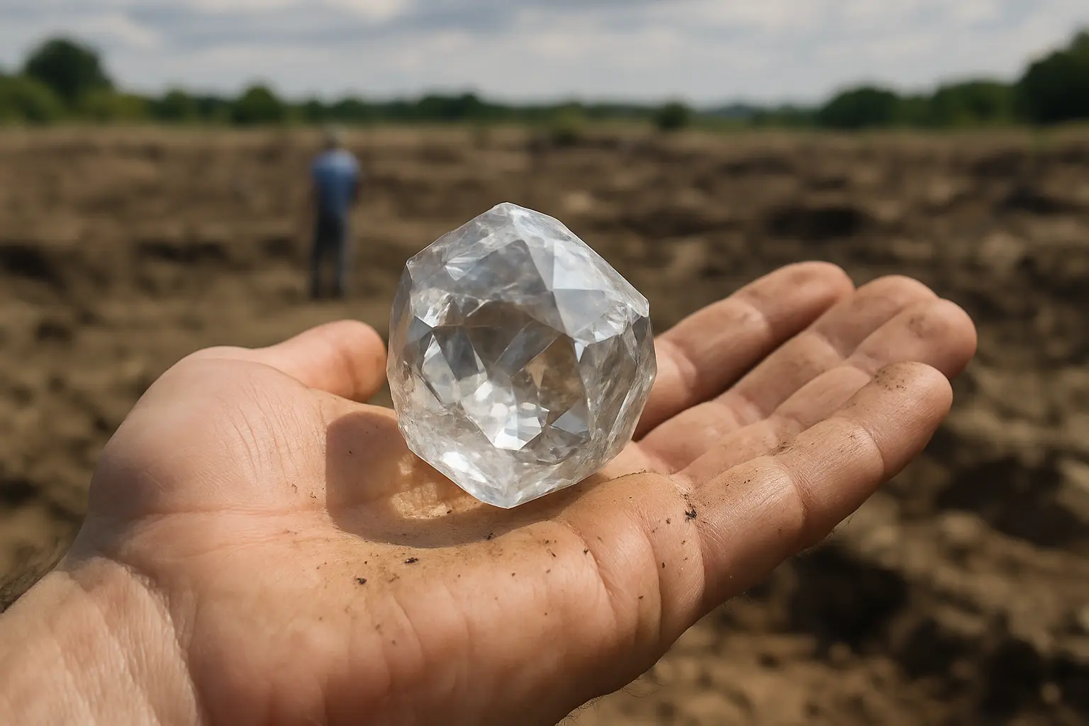 Fynd på fyra karat visar kontrasten mot rasande diamantmarknad