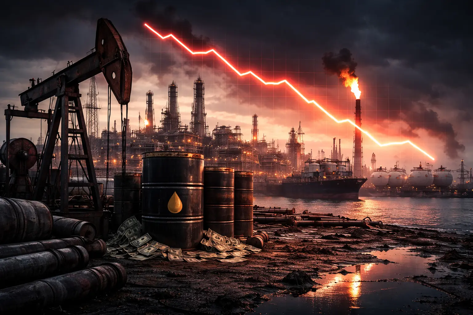 Intäkter från gas och olja halverade – hårt slag mot ekonomin