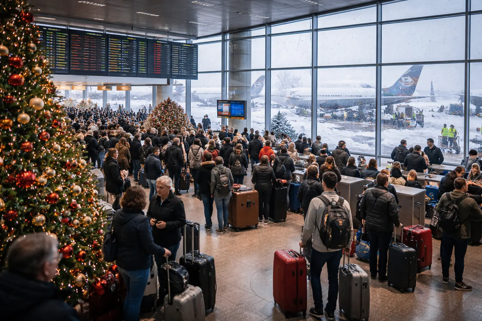 Rekordmånga flyger i jul – ökad risk för förseningar