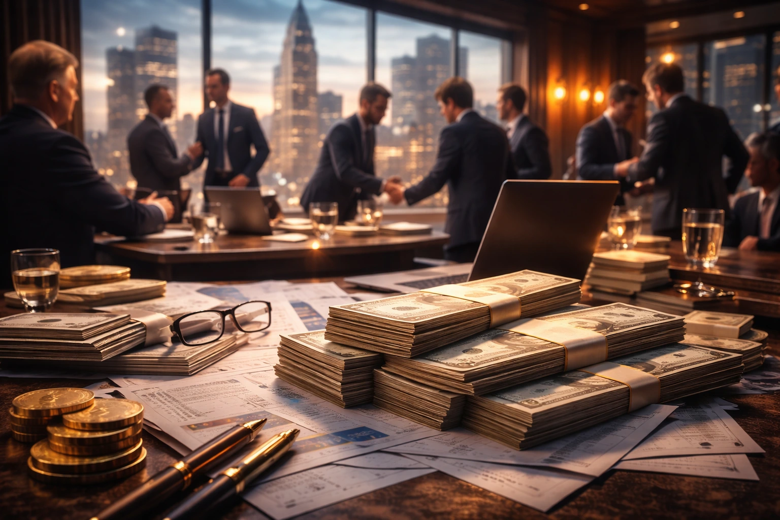 Wall Street-banker kämpar om hundratals miljoner i arvoden