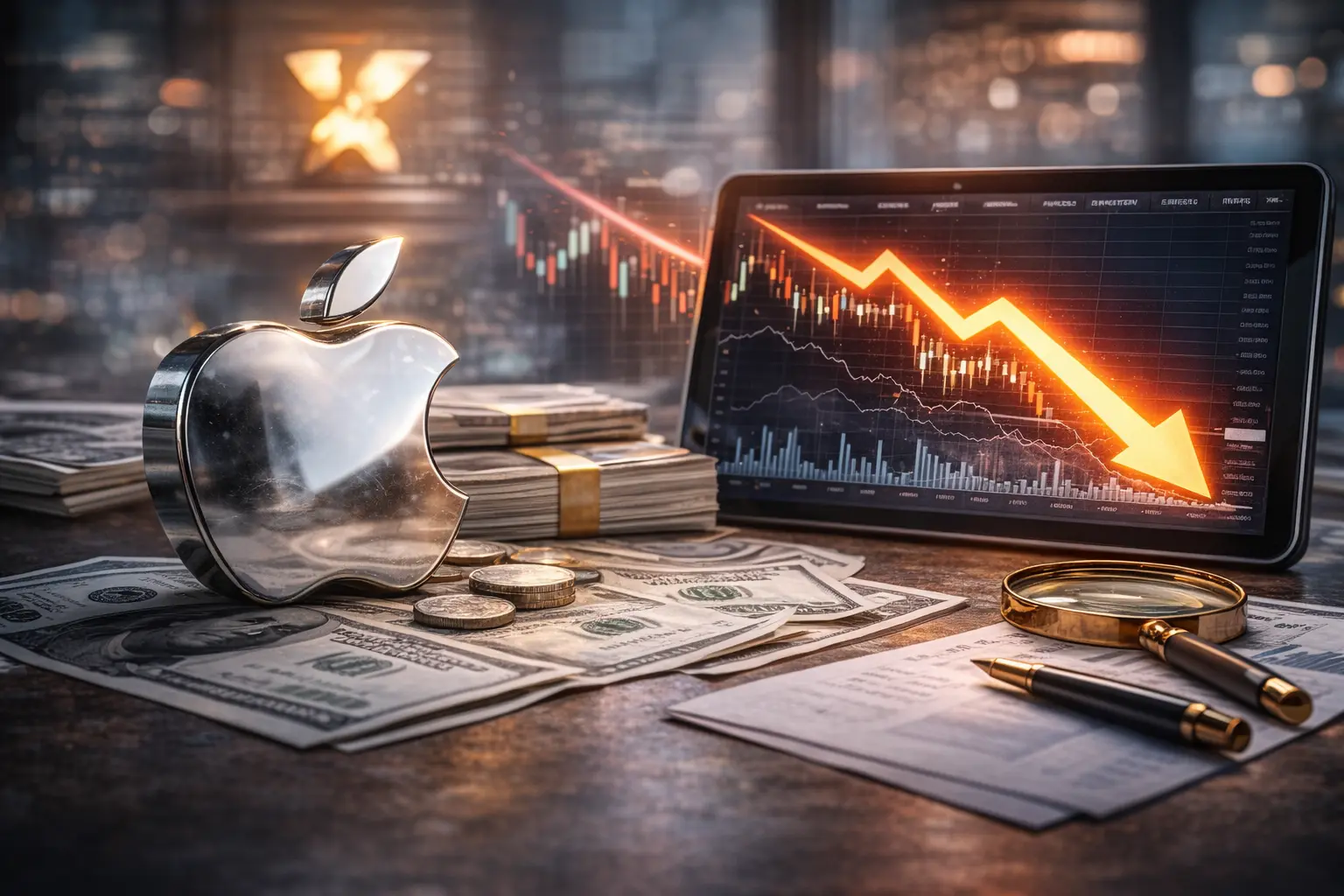 Apple nedpetat för första gången på sju år