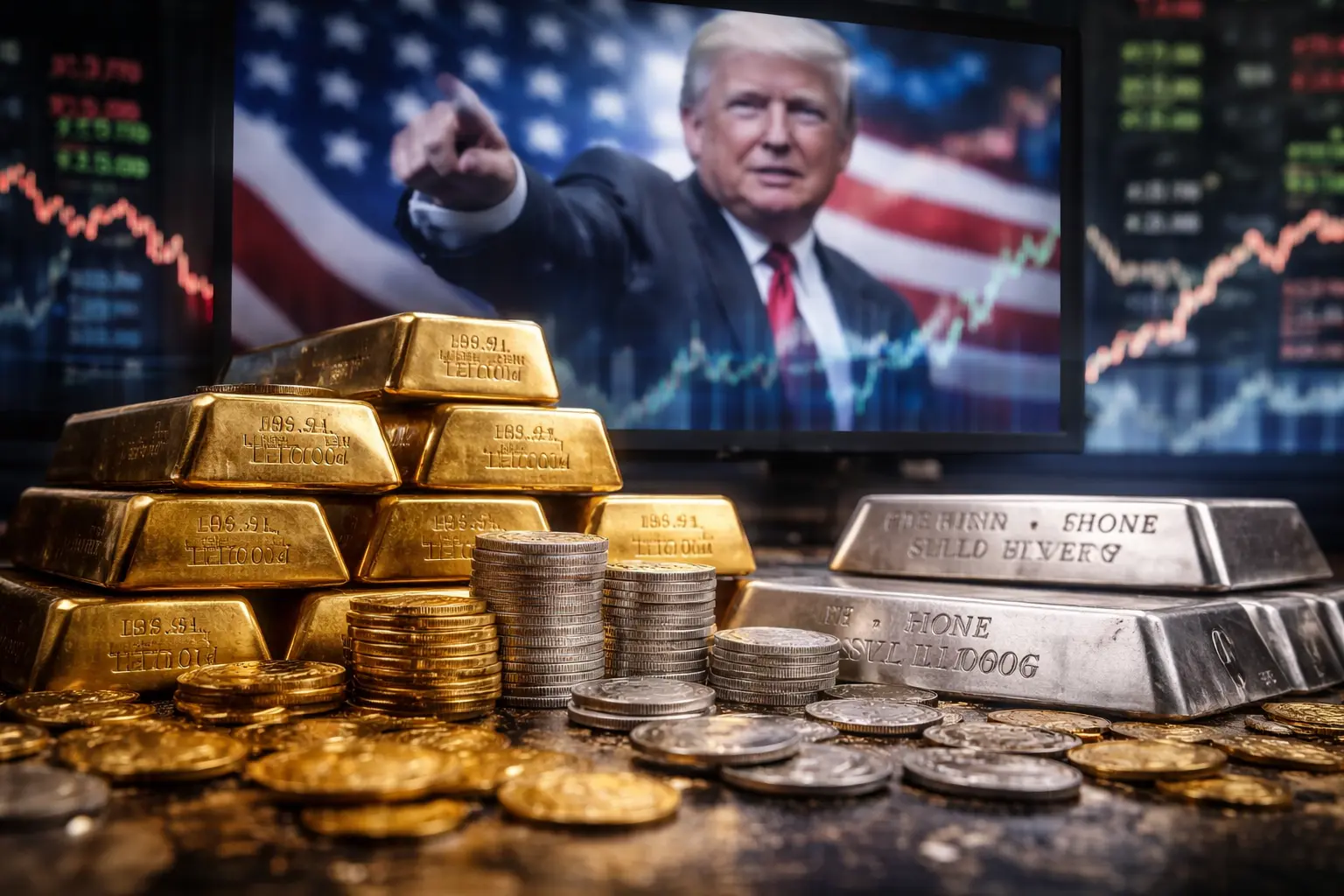Guld och silver rusar när Trump hotar Europa med tullar