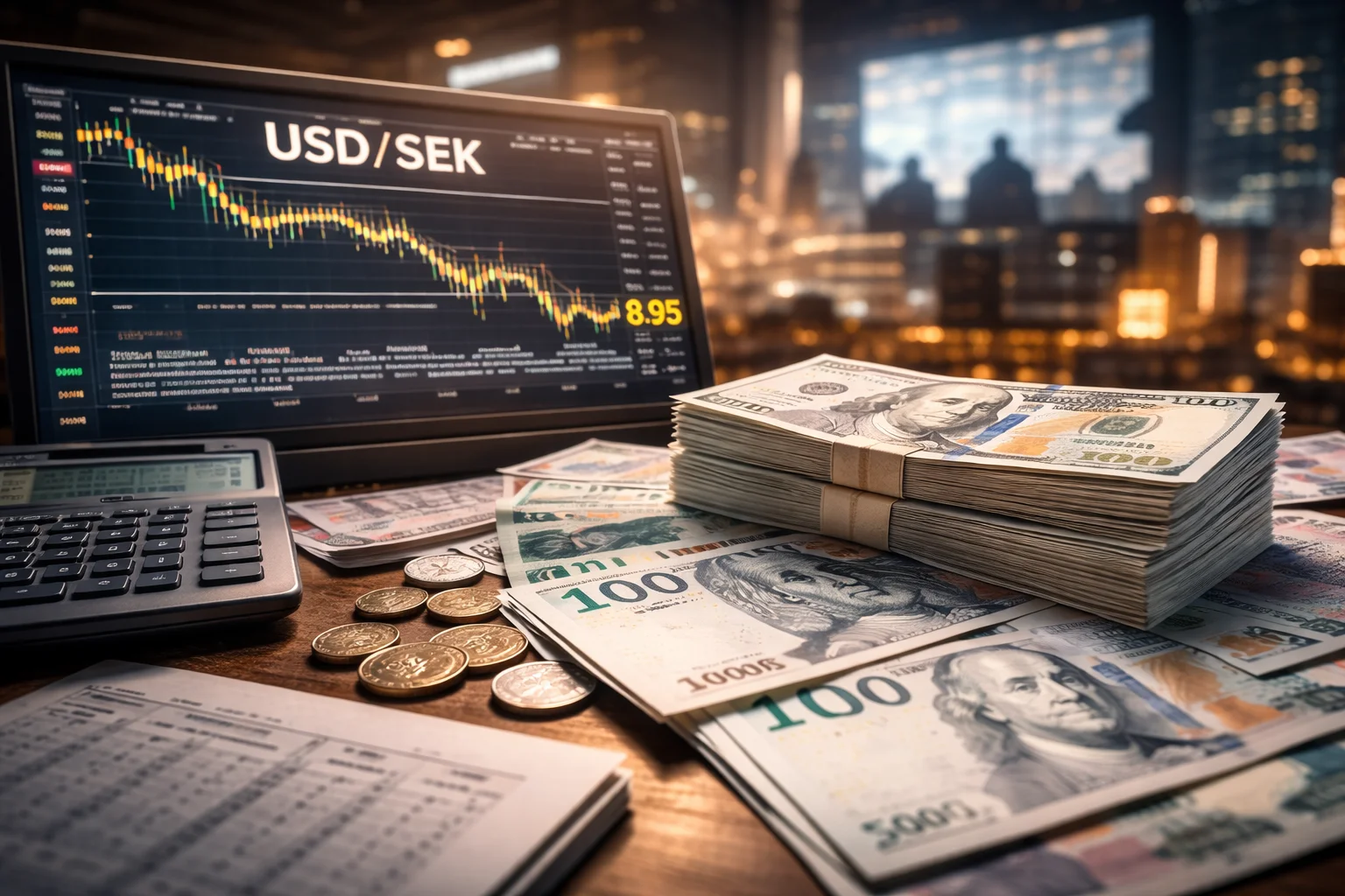 Dollarn under 9 kronor markerar ny valutafas