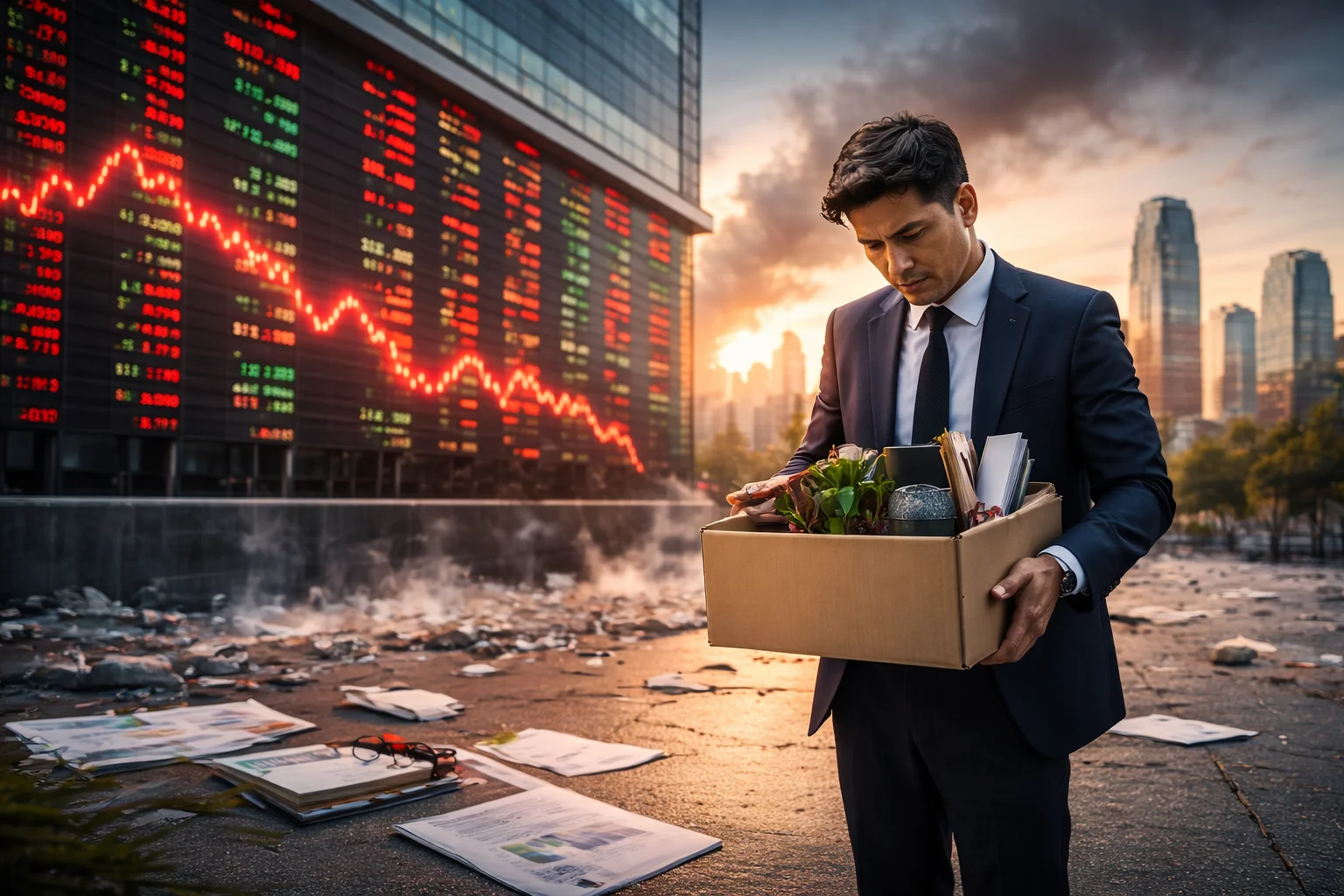 Börschef avgår efter att 84 miljarder dollar gått upp i rök