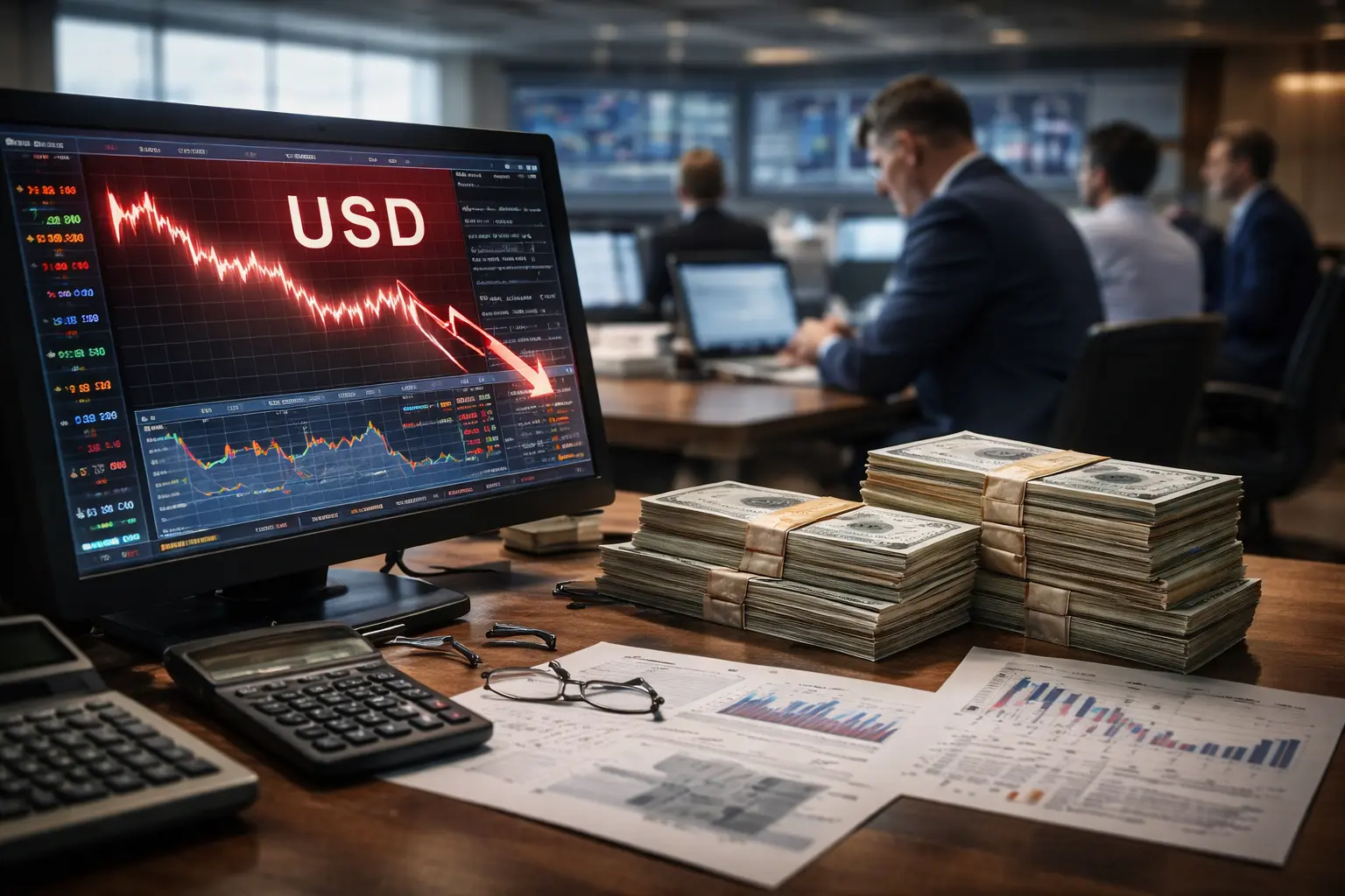 Fondförvaltare flyr dollarn mest negativa på 14 år