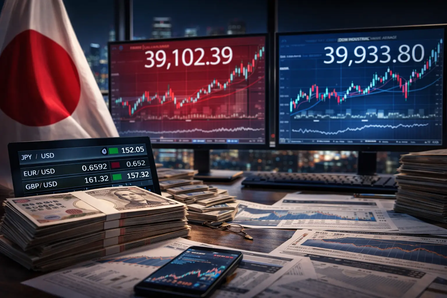 Rekordbörs och svag yen skakar de globala marknaderna