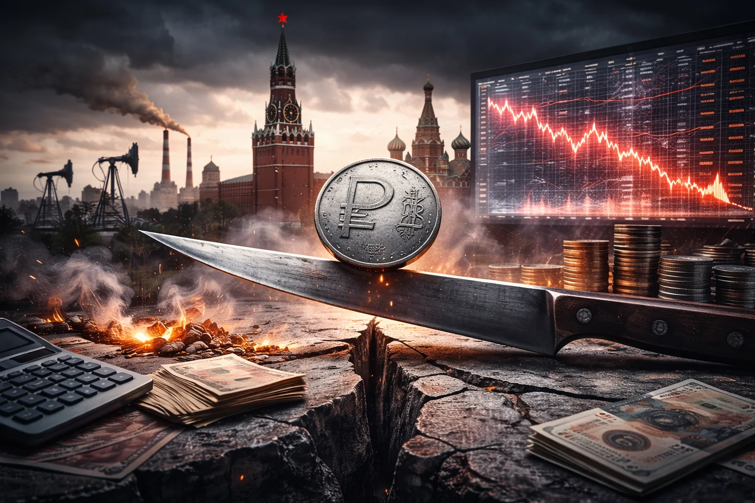 Rysslands ekonomiska knivsegg pressar Kreml