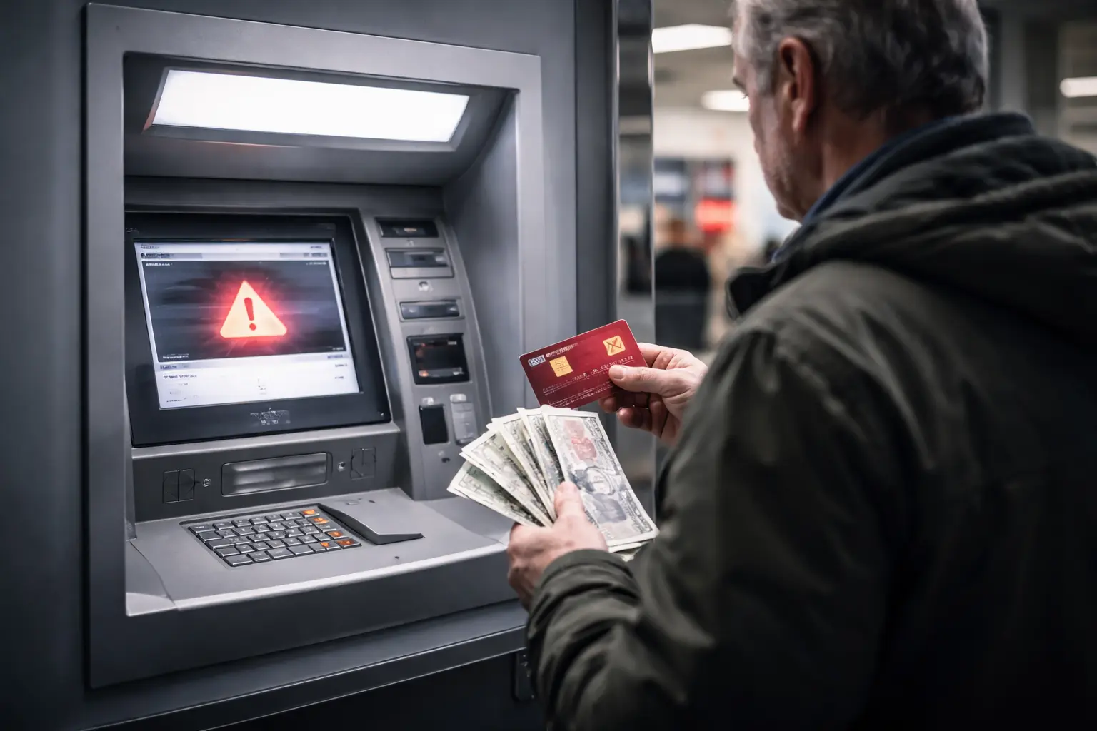 Bank spärrar kontantuttag efter återkommande uttag varje månad