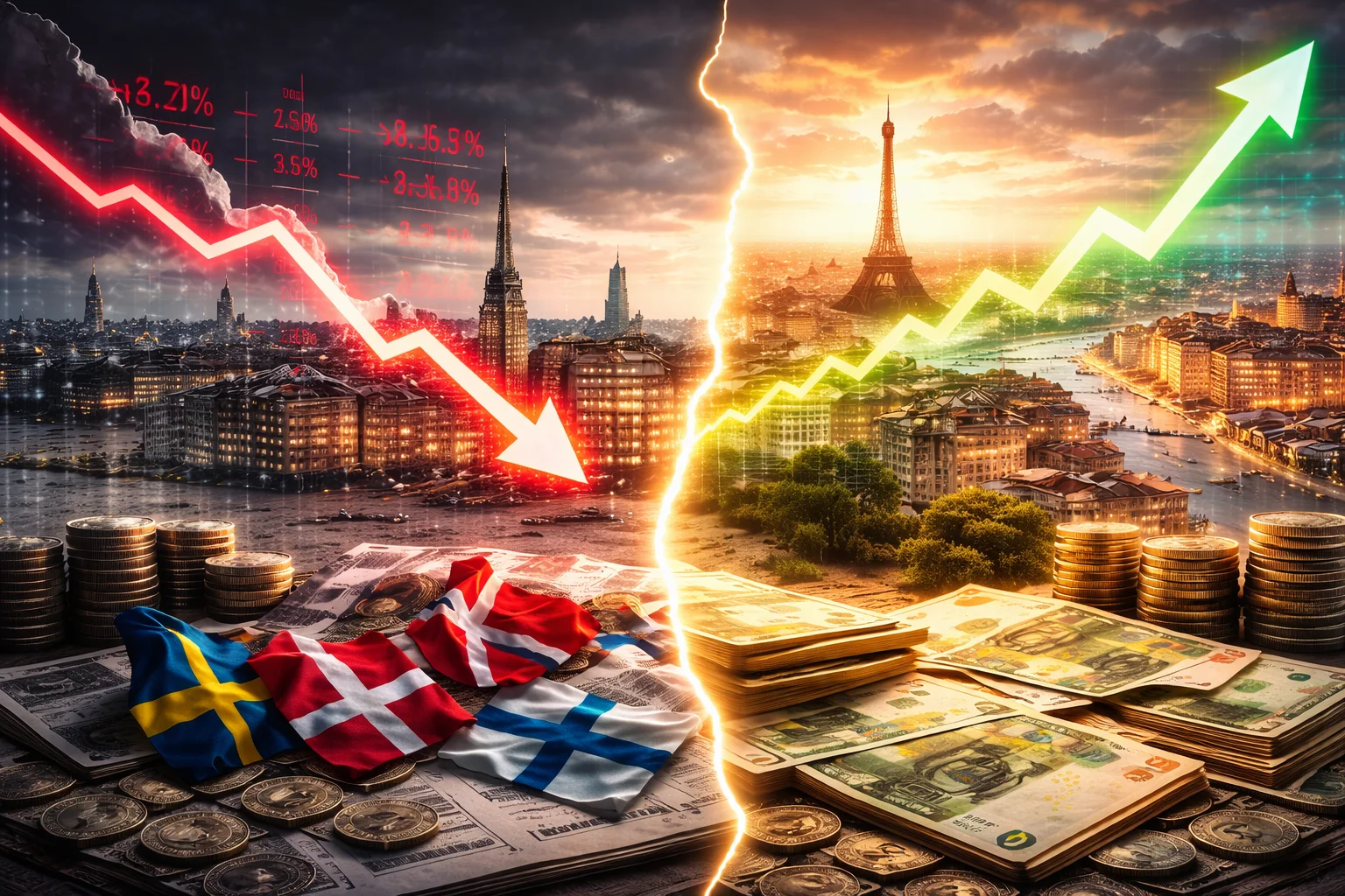 Nordiska affärer faller när Europa lyfter – oväntat tvärstopp