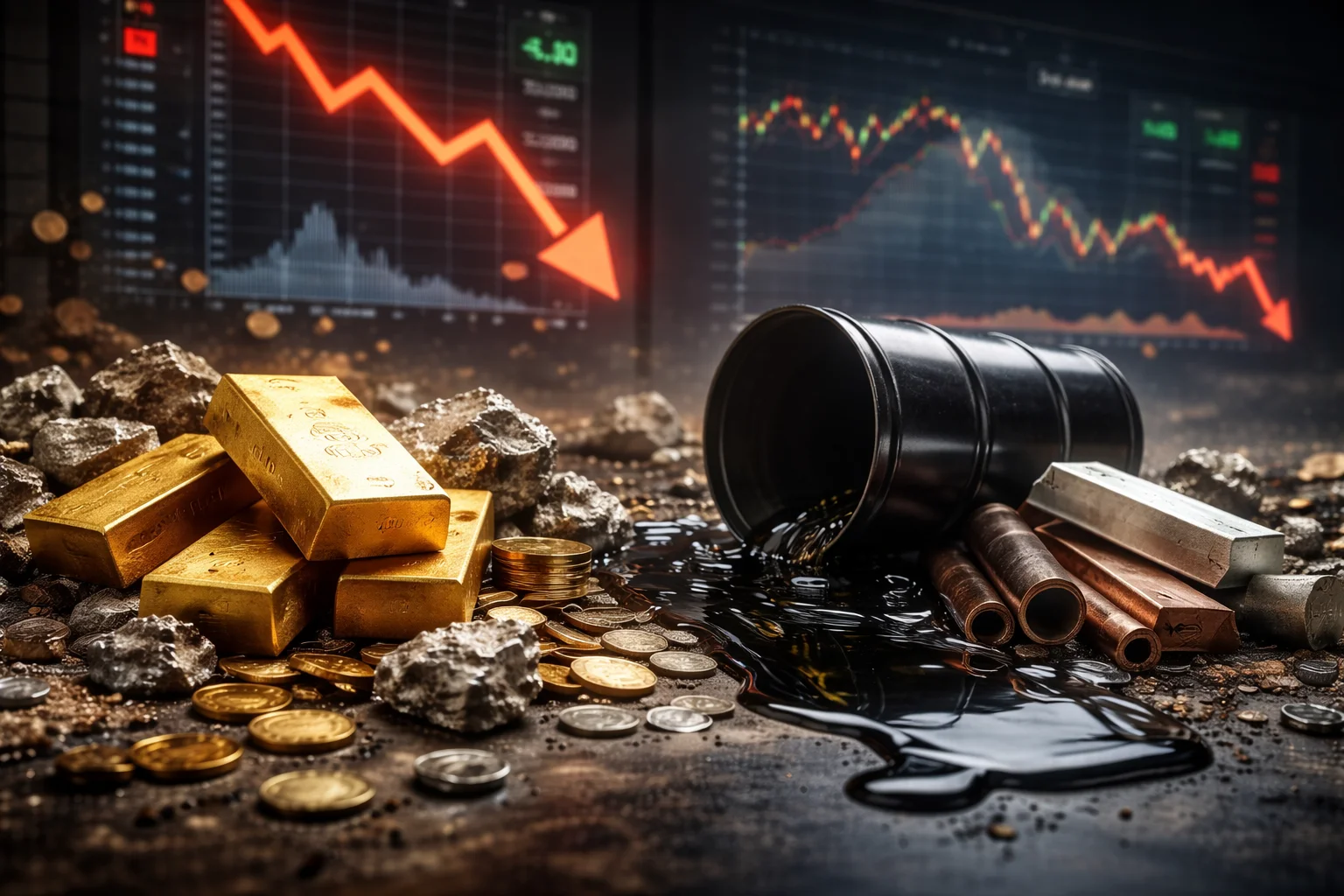 Råvaror Blöder När Guld, Olja och Metaller Faller Kraftigt