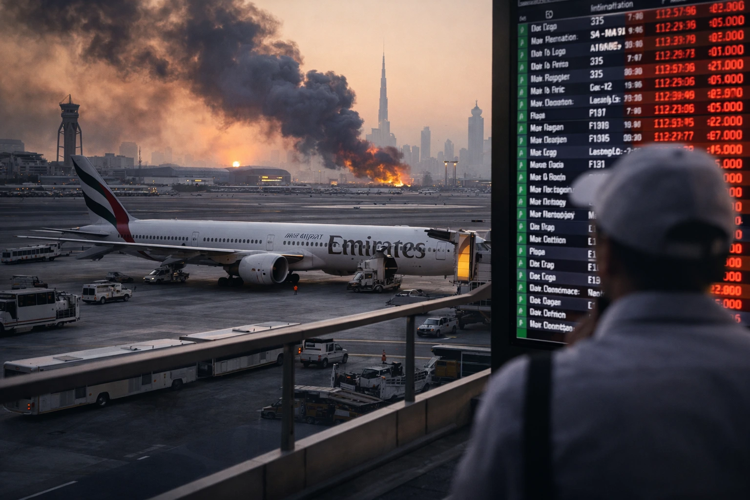 Flygpriser från Dubai rusar när konflikten stör flygtrafiken