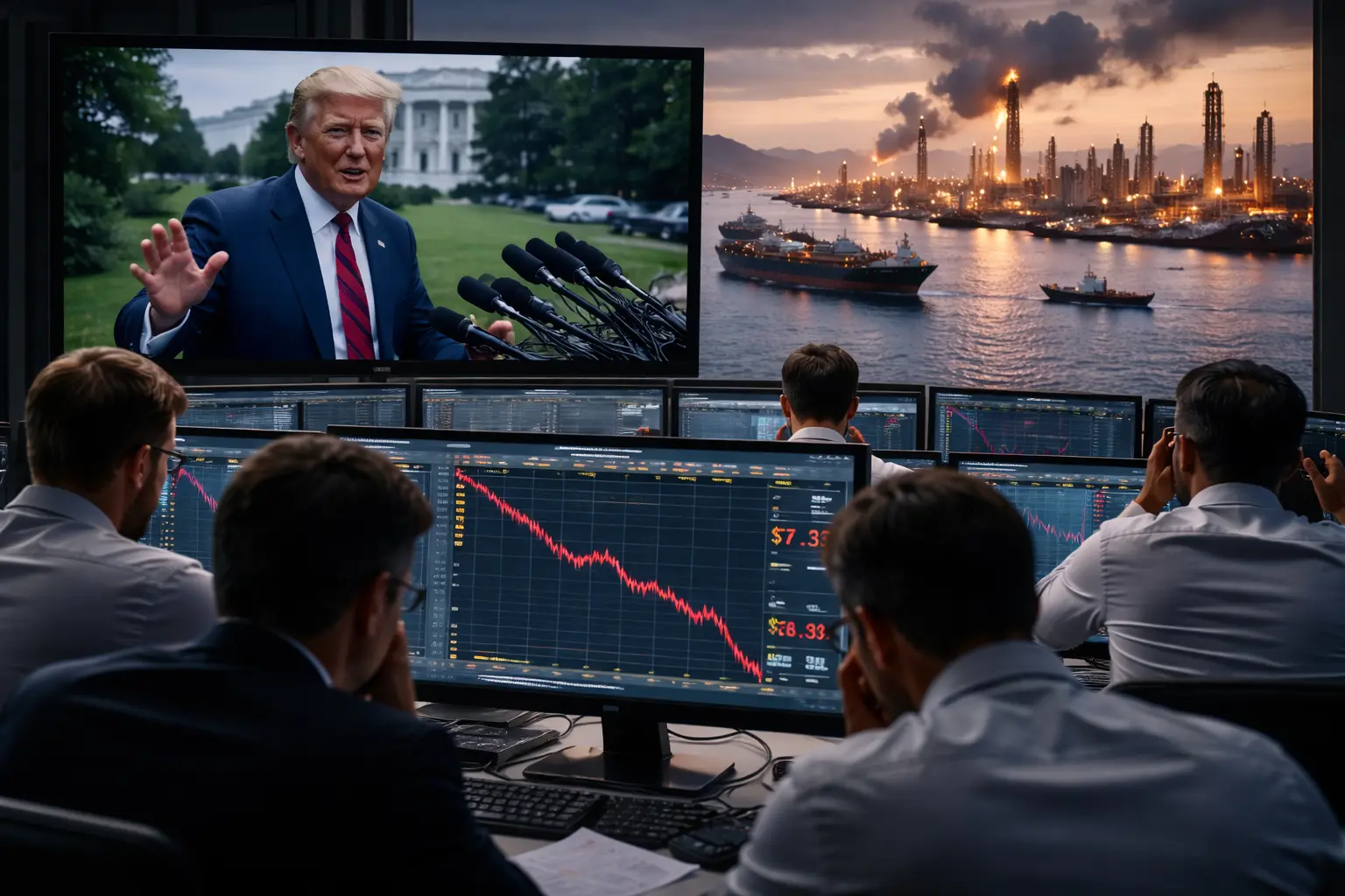 Oljepriset rasar efter Trumps uttalande om kriget