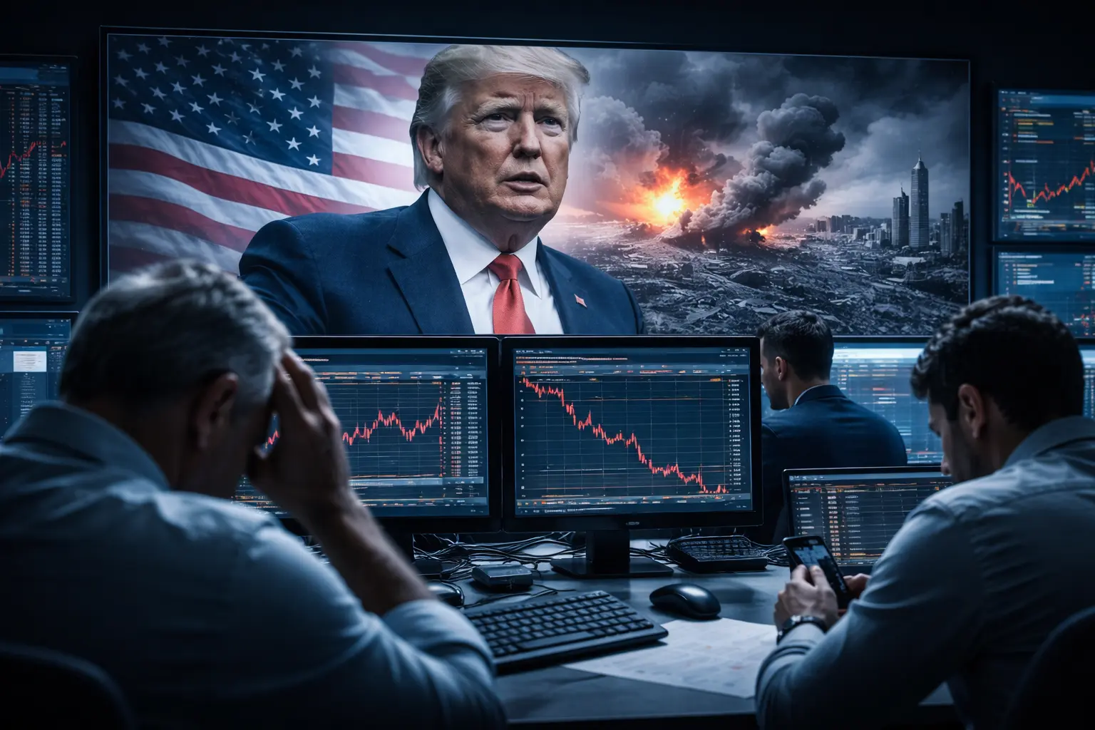 Trump kriget oroar investerare när reträtt verkar osannolik