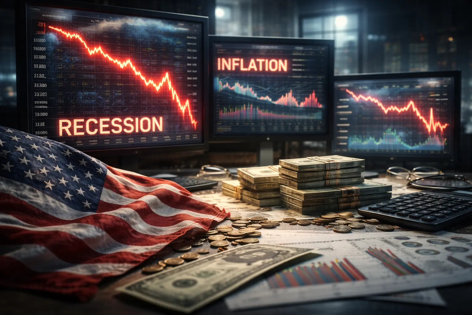 Tunga siffror: USA närmar sig stagflation