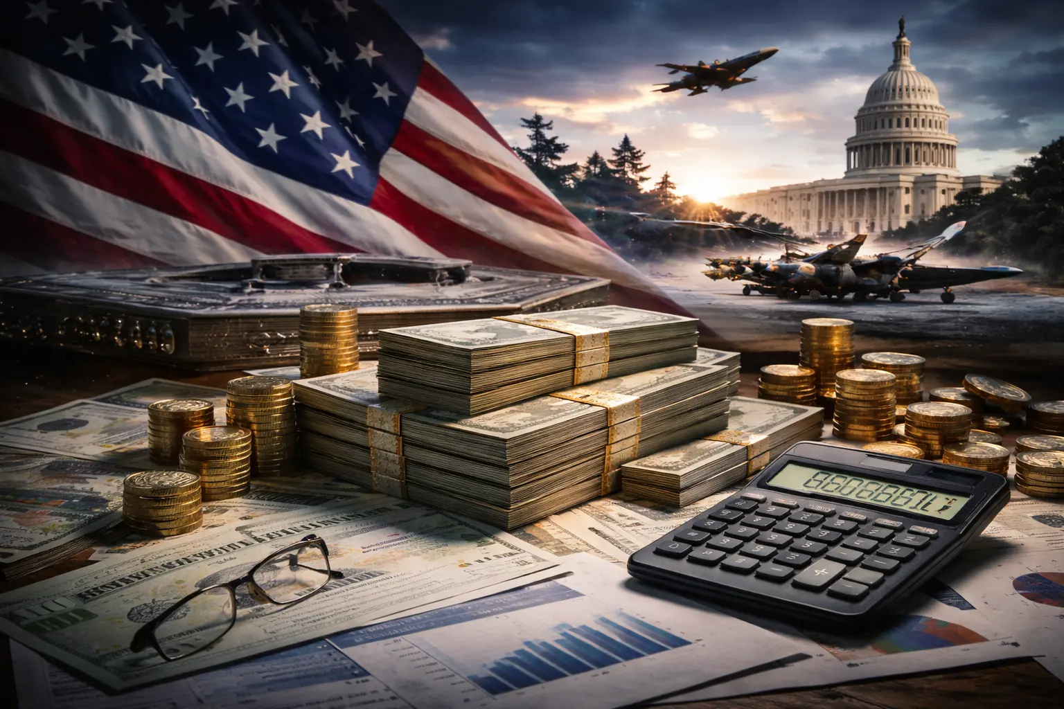 USA:s räntekostnader slår försvarsbudgeten