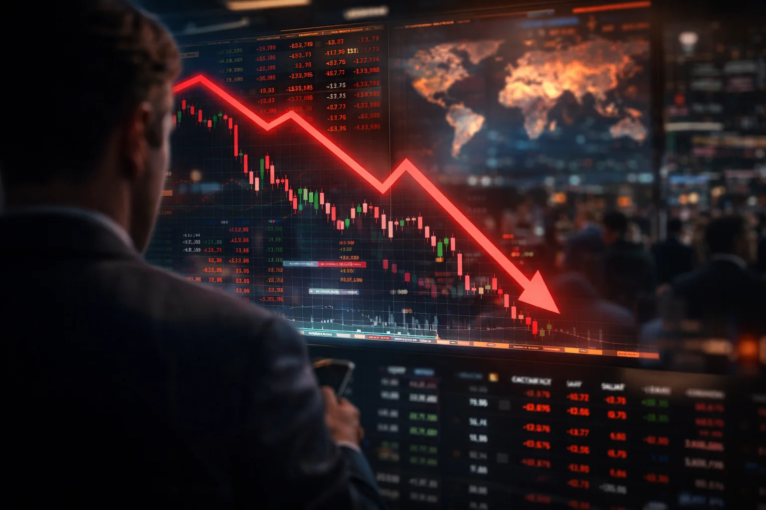 Börsnoteringar bromsar när oron ökar