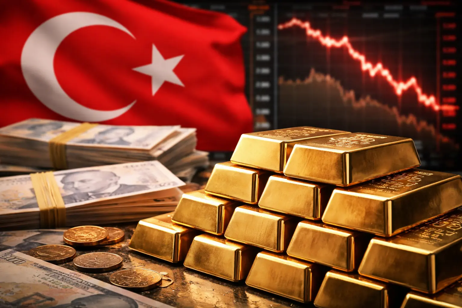Turkiet kan tvingas sälja guld för att stötta liran