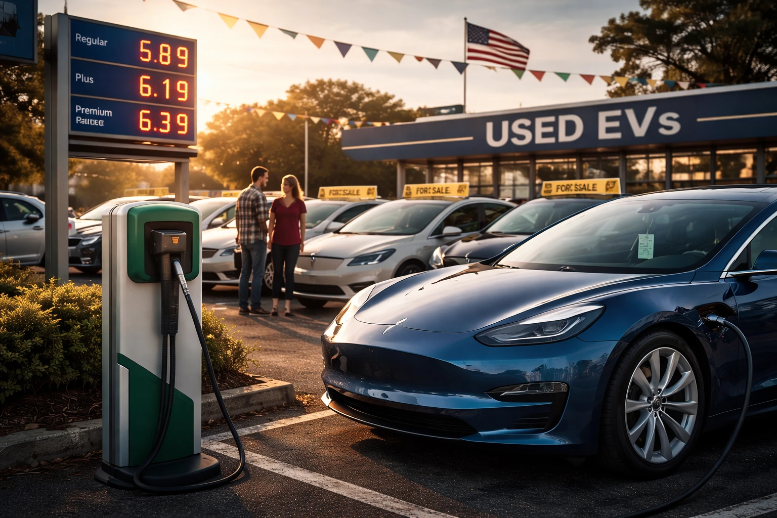 Dyr bensin driver efterfrågan på begagnade elbilar i USA