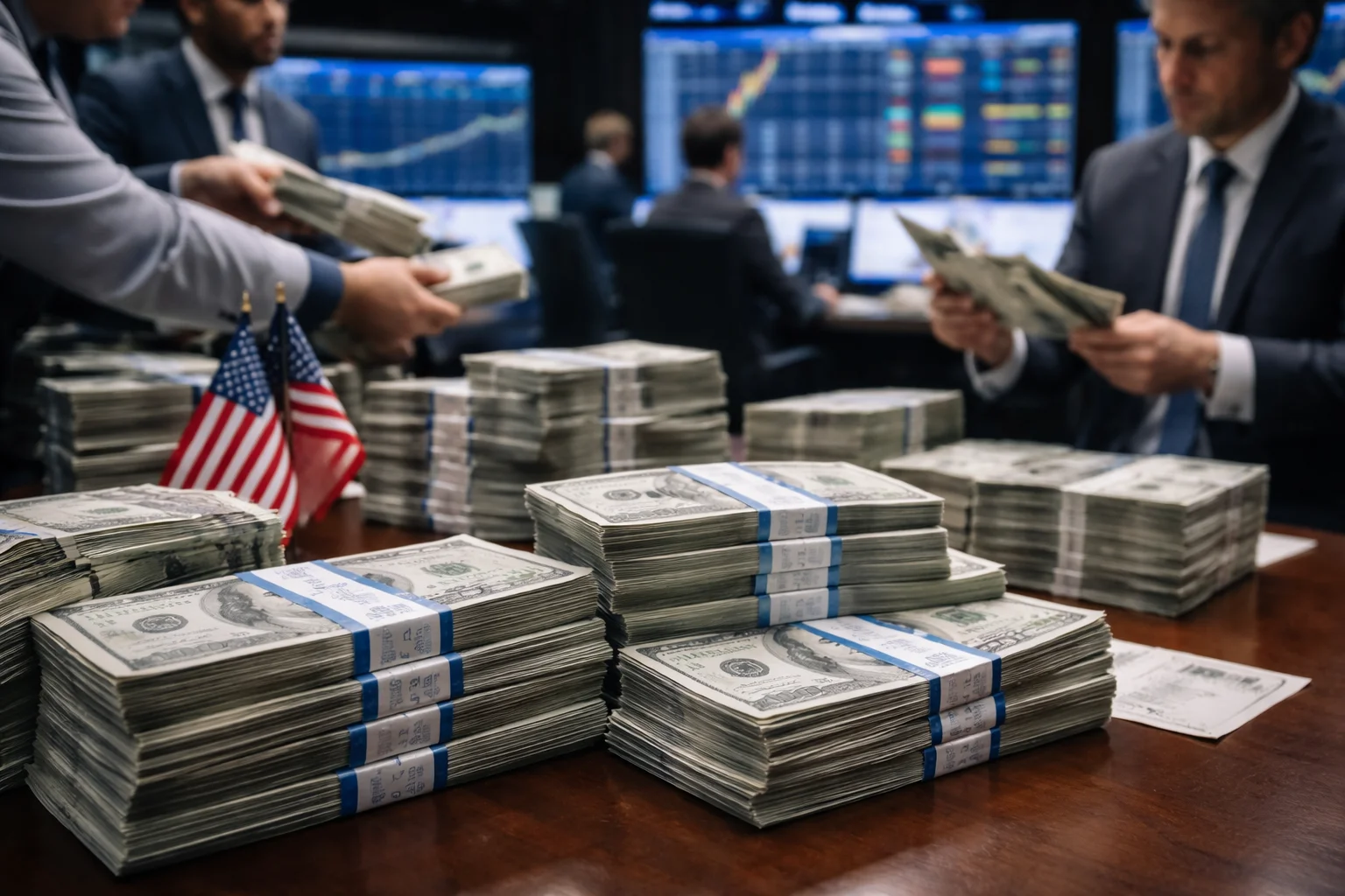 Centralbanker säljer USA-papper för att stabilisera ekonomin