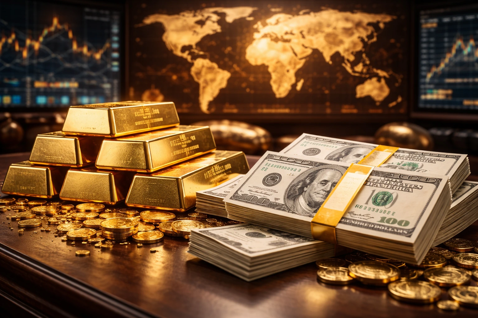 Skiftet från dollar till guld fortsätter globalt