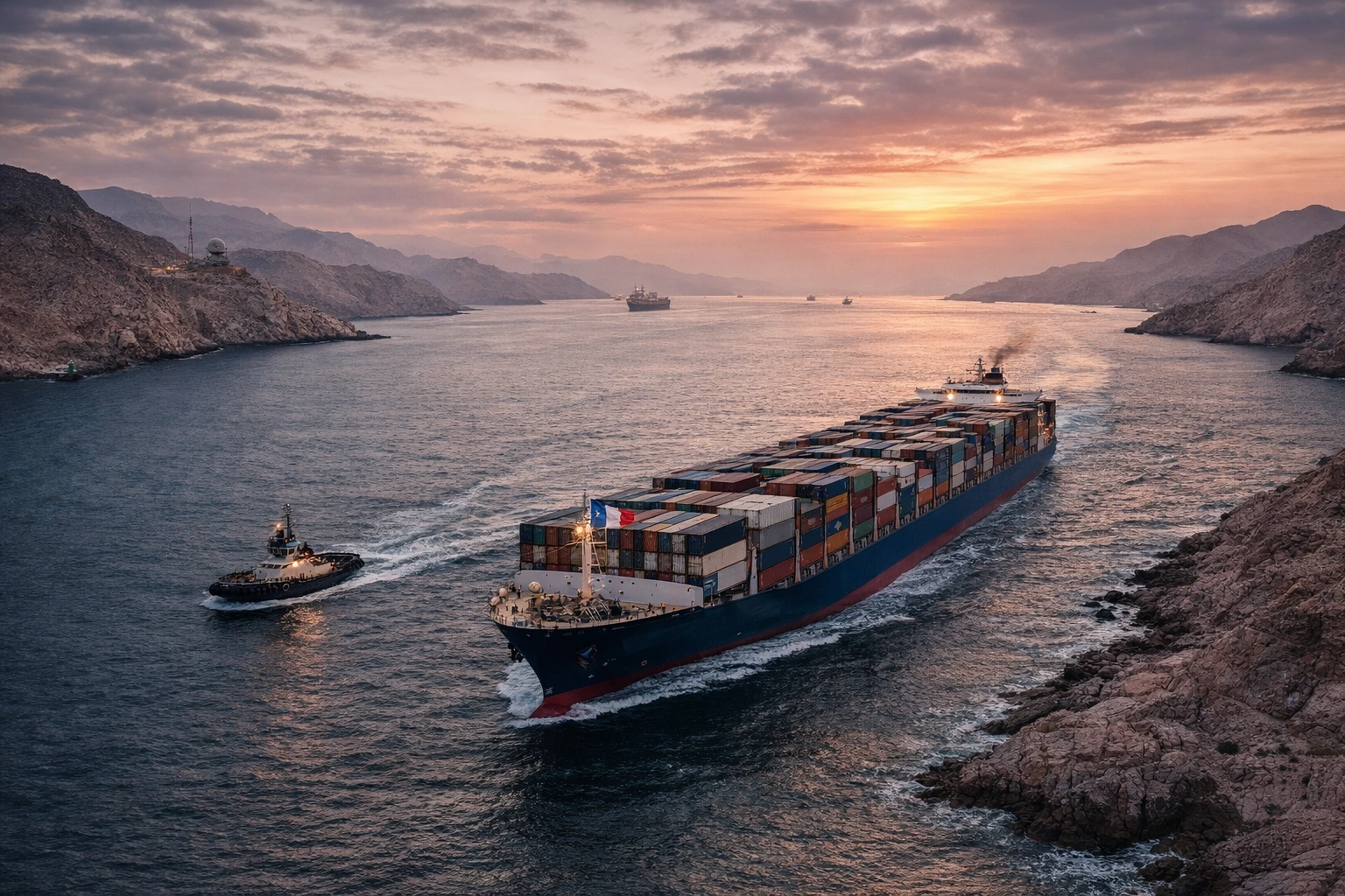 Franskt fartyg först genom Hormuzsundet efter eskaleringen