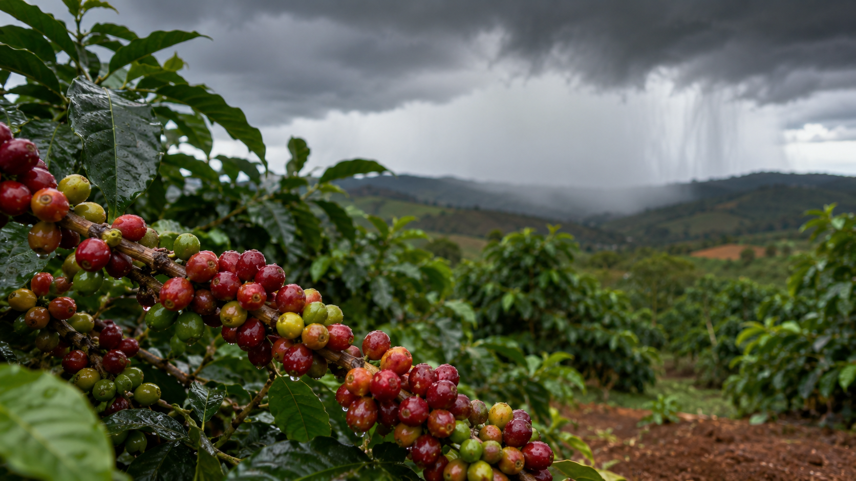 Brasiliens kaffeskörd